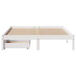 vidaXL Cadre de lit sans matelas blanc 160x200 cm bois de pin massif