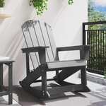 vidaXL Chaise Adirondack à bascule Gris clair HDPE