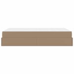 vidaXL Cadre de lit avec matelas Cappuccino 120 x 190 cm Faux cuir