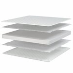 vidaXL Matelas en mousse à mémoire de forme blanc 200x200x17 cm doux