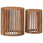 vidaXL Ensemble de Tables de Chevet Artisanales 2 Pièces Marron Teck