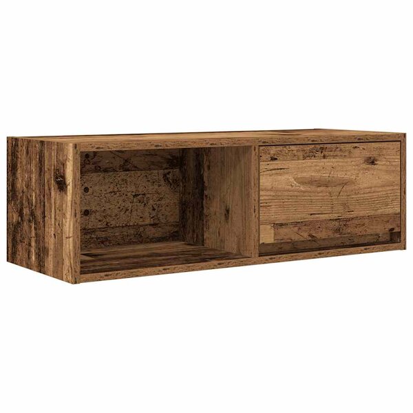 vidaXL Meuble TV vieux bois 80x31x25 5 cm bois d'ingénierie