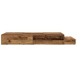 vidaXL Cadre de lit avec rangement Bois ancien 236.5 x 80 x 31.5 cm