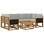 vidaXL Ensemble de canapés d'extérieur 5 pc Naturel et gris clair