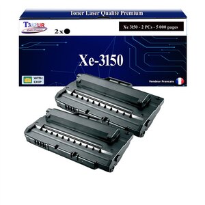 T3AZUR -2x Toners compatibles avec Xerox Phaser 3150  3151 (109R00747) - Noir