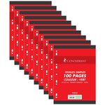 Feuillets mobiles A4 cm 100 pages 80g grands carreaux verts x 10 OXFORD