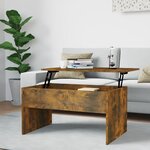 vidaXL Table basse Chêne fumé 80x50 5x41 5 cm Bois d'ingénierie