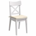 vidaXL Coussins de siège 4 Pièces Crème 40 x 40 x 3 cm