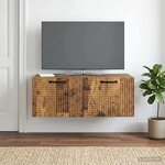 vidaXL Meuble TV mural Bois ancien 78 5 x 41 x 30 cm Bois d'ingénierie