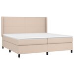 vidaXL Sommier à lattes de lit matelas LED Cappuccino 200x200 cm