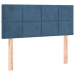 vidaXL Sommier à lattes de lit avec matelas LED bleu foncé 120x190 cm