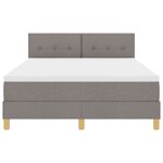 vidaXL Lit à ressorts avec matelas & LED taupe 140x190 cm en tissu