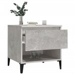 vidaXL Tables d'appoint 2 Pièces Gris béton 50x46x50 cm Bois d'ingénierie