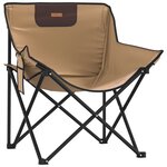 vidaXL Chaise de camping avec poche pliable lot de 2 marron