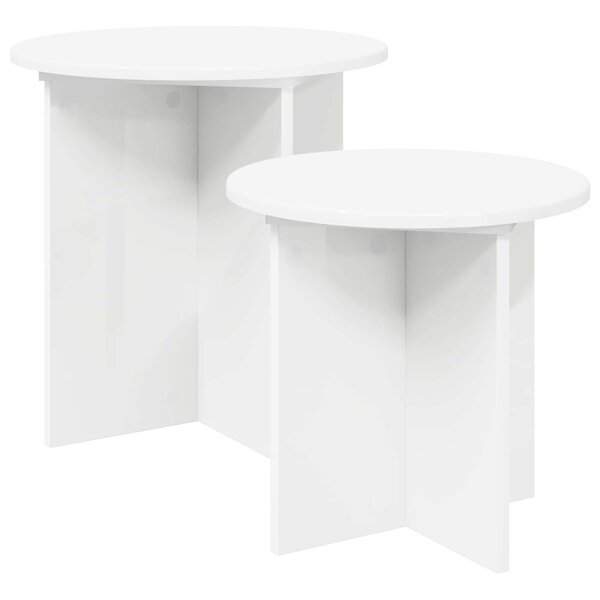 vidaXL Ensemble de tables d'appoint 2 pc Ø 45 x 45 cm
