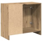 vidaXL Meuble sous évier Chêne Artisan 63x29x55 cm Bois d'ingénierie
