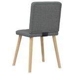 vidaXL Chaises à manger lot de 4 gris foncé tissu