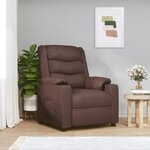 vidaXL Fauteuil de massage électrique Marron Similicuir