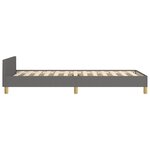 vidaXL Cadre de lit avec tête de lit Gris foncé 90x190 cm Tissu