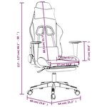 vidaXL Chaise de jeu de massage avec repose-pied Noir et bleu Tissu