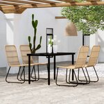 vidaXL Ensemble à manger de jardin 5 Pièces Chêne