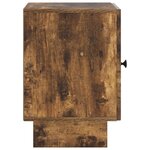 vidaXL Cabinet de chevet 2 Pièces Chêne fumé 43 x 34 5 x 50 cm