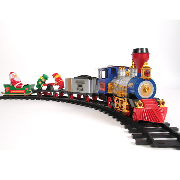 TRAIN ELECTRIQUE DE NOEL   AVEC FUMÉE - 18 PIECES