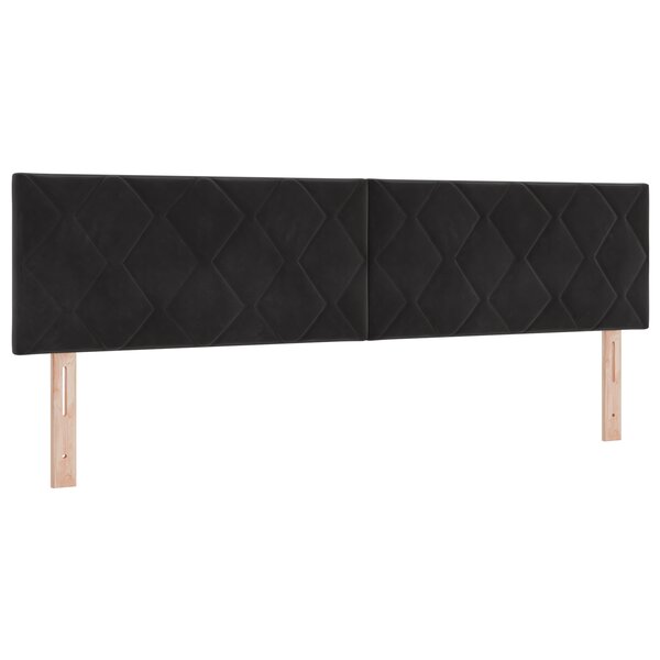 Tête de lit LED vidaXL Design en blocs de diamant Noir 180 cm Velours