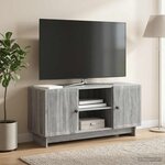 vidaXL Meuble TV 102 x 34 5 x 50 cm Sonoma gris Bois d'ingénierie