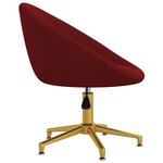 vidaXL Chaises à manger lot de 4 Rouge bordeaux Velours