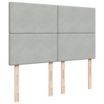 vidaXL Sommier à lattes de lit et matelas Gris clair 140x190cm Velours