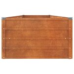 vidaXL Lit surélevé de jardin rouillé 320x80x45 cm acier corten