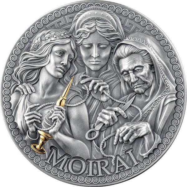 Pièce de monnaie en Argent 1000 Francs g 31.1 (1 oz) Millésime 2025 Great Greek Mythology MOIRAI