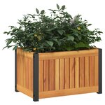 vidaXL Jardinière 45x30x27 5 cm bois massif d'acacia et acier