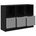 vidaXL Buffet avec tiroir Chêne noir 88 5 x 27 5 x 63 5 cm
