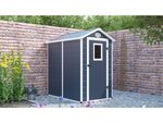 Abri de jardin résine "texas" - 2.47 m² - kit d'ancrage inclus - anthracite