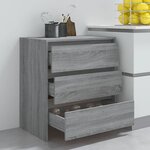 vidaXL Buffet Sonoma gris 70x41x75 cm Bois d'ingénierie
