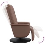 vidaXL Fauteuil inclinable avec repose-pieds marron similicuir