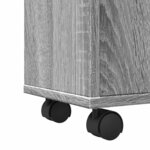 vidaXL Meuble étroit de salle de bain à roulettes sonoma gris