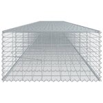vidaXL Panier gabion avec couvercle 900x100x50 cm fer galvanisé