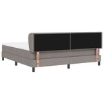 vidaXL Lit à ressorts avec matelas Taupe 180 x 200 cm tissu