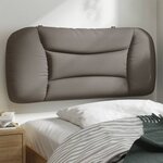 vidaXL Coussin de tête de lit taupe 90 cm tissu
