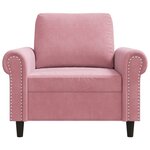 vidaXL Fauteuil Rose 60 cm Velours