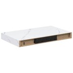 vidaXL Étagère Murale 4 pc Marbre blanc 40 x 23 5 x 3 8 cm