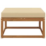 vidaXL Pouf d'Extérieur Bois d'Acacia Massif Naturel
