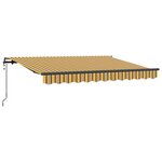 vidaXL Auvent Rétractable Jaune 350 x 200 cm tissu