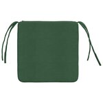 vidaXL Coussins de siège 4 Pièces Vert foncé 40 x 40 x 3 cm