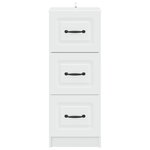 vidaXL Armoire à tiroirs Blanc 33 x 34 5 x 87 cm Bois d'ingénierie