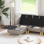 vidaXL Canapé modulaire avec rangement 6 Pièces Taupe Tissu