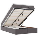 VidaXL Cadre de lit ottoman avec matelas gris 120x190 cm similicuir